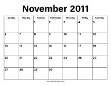 Calendar November 2011 – Printable Old Calendars