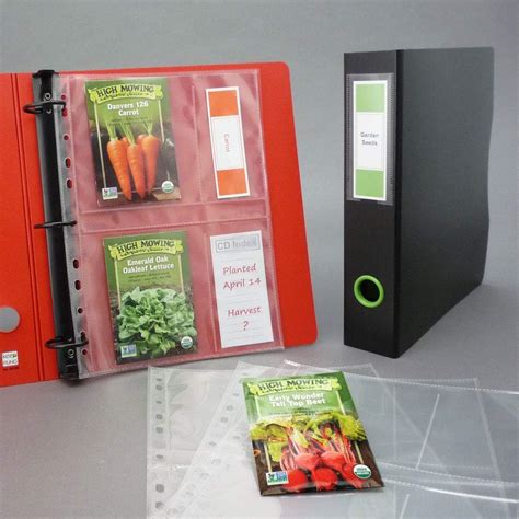 Amazon.com : Gardening Seed Organizer Binder (Red) : Office Products