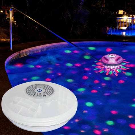 Bestway LED Poolbeleuchtung schwimmende Unterwasserbeleuchtung Pool ...