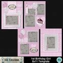 Digital Scrapbooking Kits | 1st Birthday Girl 11x8 Temp-(LLLCrtn ...