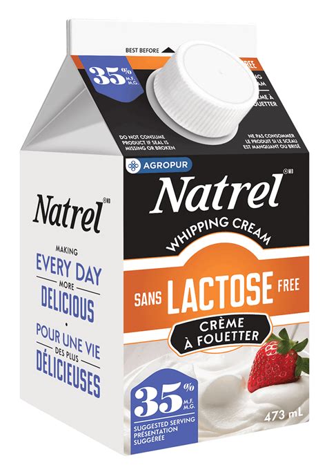 Lactose free 35% whipping cream for your dessert recipes | Natrel | Natrel