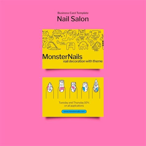 Nail Salon Business Cards Templates