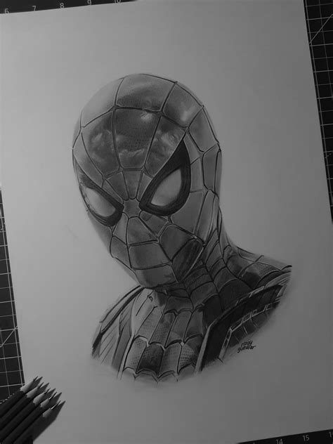 Spiderman Pencil Drawing