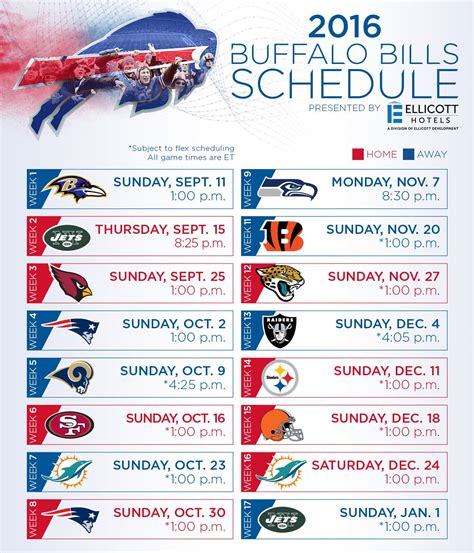 Buffalo Bills Schedule Printable | Example Calendar Printable