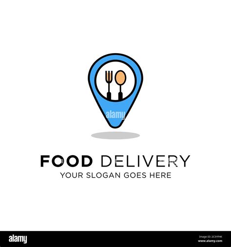 Modern food delivery logo designs template, online food shopping vector ...