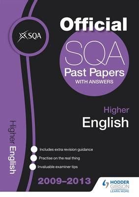 SQA Past Papers Higher English 2013 by Sqa | Waterstones