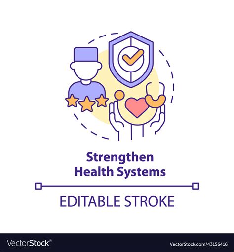 Strengthen health systems concept icon Royalty Free Vector