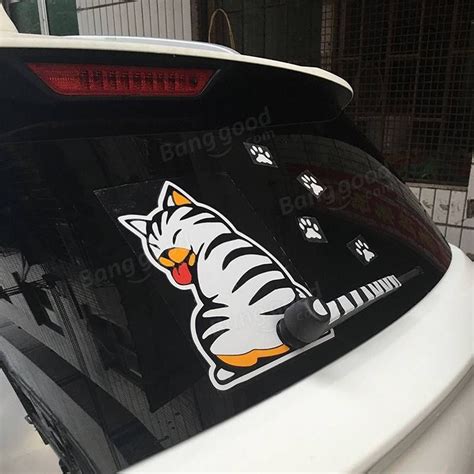 White Rear Wiper Cat Decal | I Love Cat Socks .Com | Cat decal, Reflective decals, Rear window