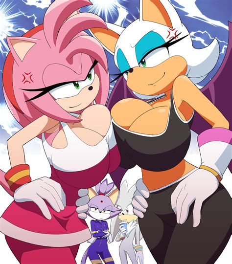 Amy Rose vs Rouge The Bat, uuhhh make up your own headcanon by Kojiro ...