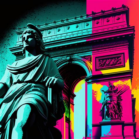 Arc de Triomphe Pink and Aqua Digital Art by Bobby Sids - Fine Art America