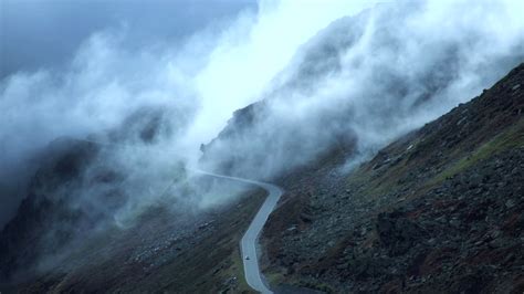 Lonely Road Foggy Mountains Time Lapse Stock Footage SBV-306543296 - Storyblocks