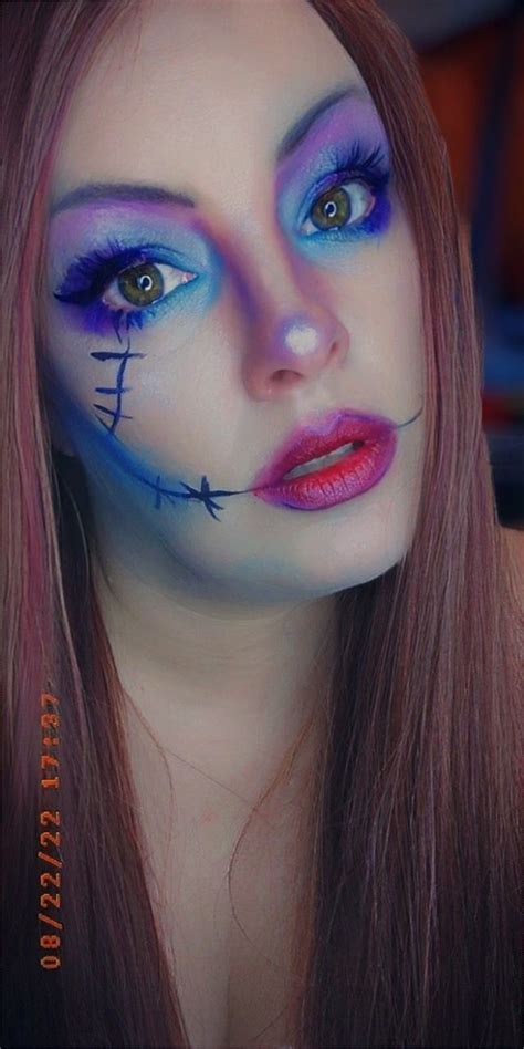 Sally Inspired Makeup in 2022 | Halloween makeup pretty, Sally makeup ...