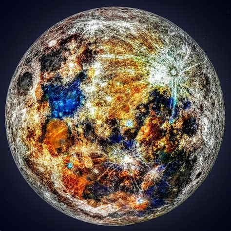 Los colores ocultos de la Luna: Asombrosa fotografía con 150.000 ...