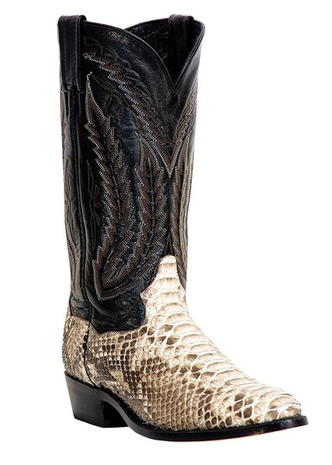 DAN POST MENS GENUINE PYTHON SNAKESKIN NATURAL COWBOY BOOTS DPP3036 ...