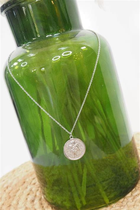 Laundry B Coin Pendant Necklace Silver