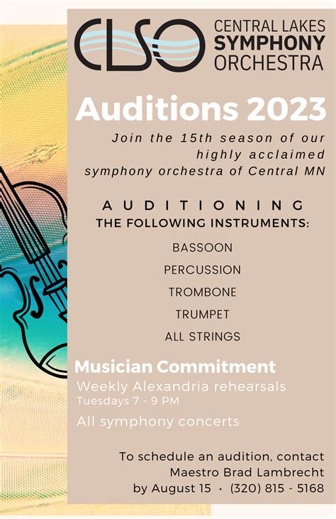 Auditions - Central Lakes Symphony Orchestra