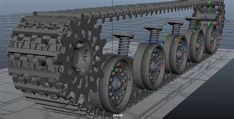 rig Tank Tracks Suspension 3D model rigged | CGTrader