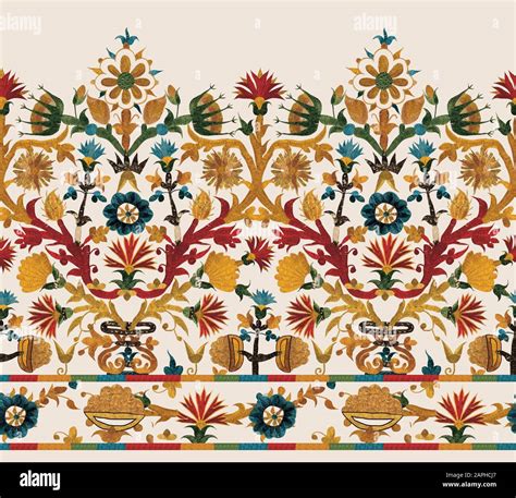 A beautiful ethnic design for border in repeat for textile print Stock Photo - Alamy