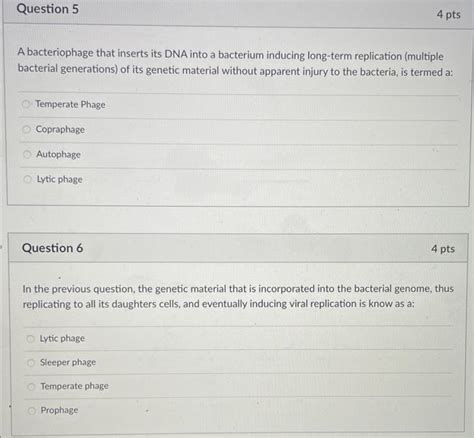 Solved A bacteriophage that inserts its DNA into a bacterium | Chegg.com