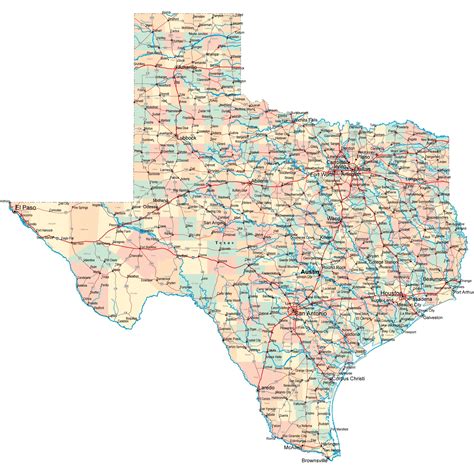 Texas Road Map - TX Road Map - Texas Highway Map