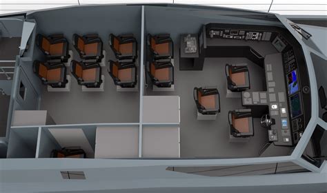 Complated Fast Patrol Boat 4 with interior 3D model rigged | CGTrader