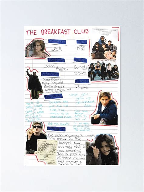 "the breakfast club" Poster for Sale by inadequate-prat | Redbubble