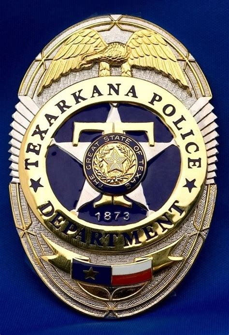 US State of Texas, City of Texarkana Police Department Badge | Police badge, Badge, Police