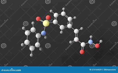 Belinostat Molecule, Molecular Structure, Histone Deacetylase Inhibitors, Ball And Stick 3d ...