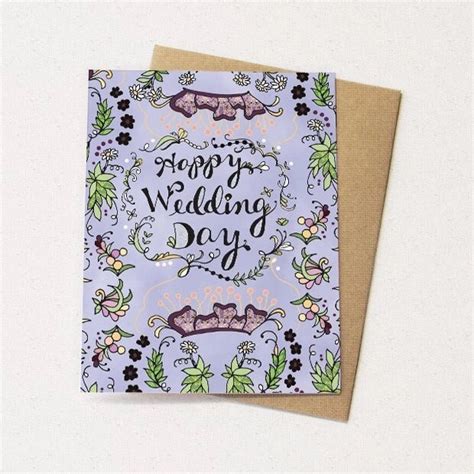 Lavender Happy Wedding Day Card | Cynla Studio – Outer Layer