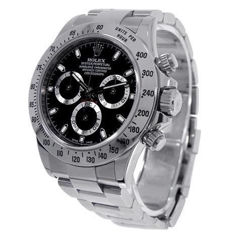 Rolex Daytona Stainless Steel Black Dial Watch 116520 at 1stDibs | rolex daytona black dial ...