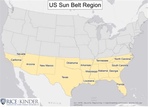 Sun Belt cities comprise nearly half of US population growth