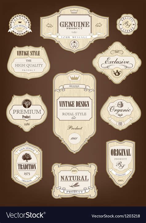 Vintage tree label Royalty Free Vector Image - VectorStock