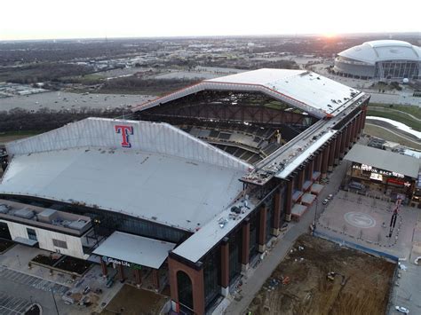 Latest Globe Life Field Construction Milestone: Super Flush | Ballpark ...