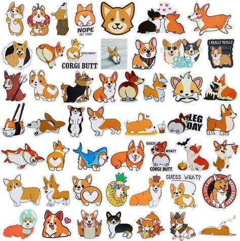 Yorkie Cute Stickers Pit Bull Funny Stickers Dog Sticker Set Bloodhound ...