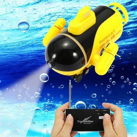 Submarine Toy Remote Control Waterproof Diving in Water 4CH RC Boat ...