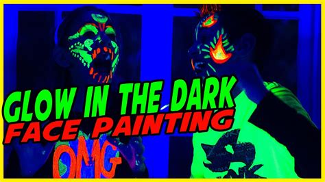 GLOW IN THE DARK FACE PAINTING CHALLENGE! BROTHER DOES MY FACE PAINTING ...