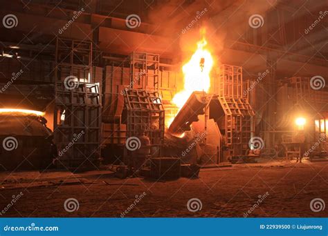 Steelmaking furnace stock photo. Image of metallurgy - 22939500