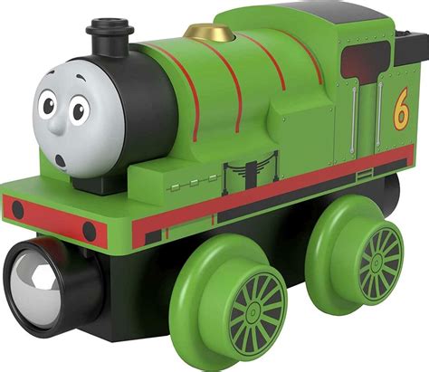 Thomas & Friends Fisher-Price Wooden Railway, Percy Engine, Push-Along ...