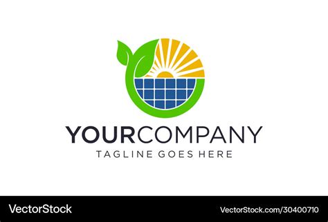 Solar energy logo design editable Royalty Free Vector Image