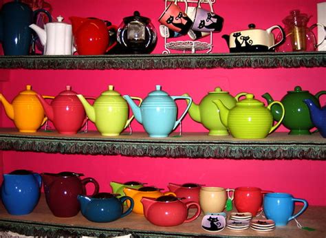 tea pots | A local tea room went very girly recently and pai… | Flickr