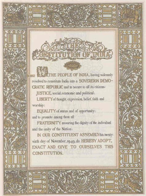 The Original Signatures on the Constitution of India by the members of ...