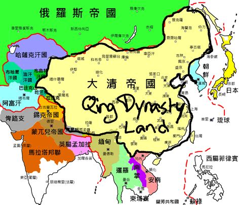 The Qing Dynasty map, where it was located Chinese Traditional Art ...