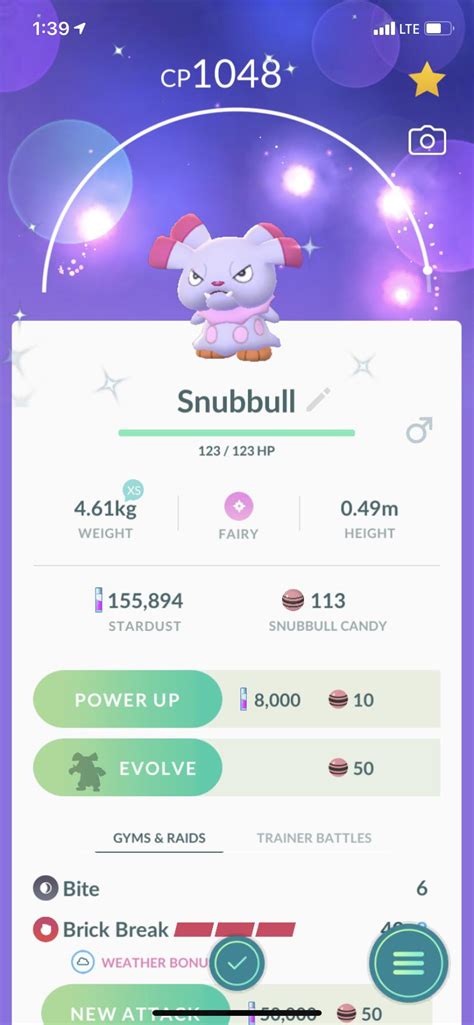 What level does snubbull evolve