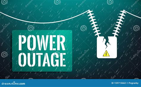 Power Outage Attention Sign Cartoon Vector | CartoonDealer.com #184832031