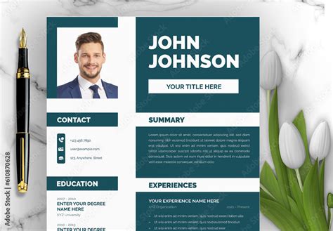 CV Resume Stock Template | Adobe Stock