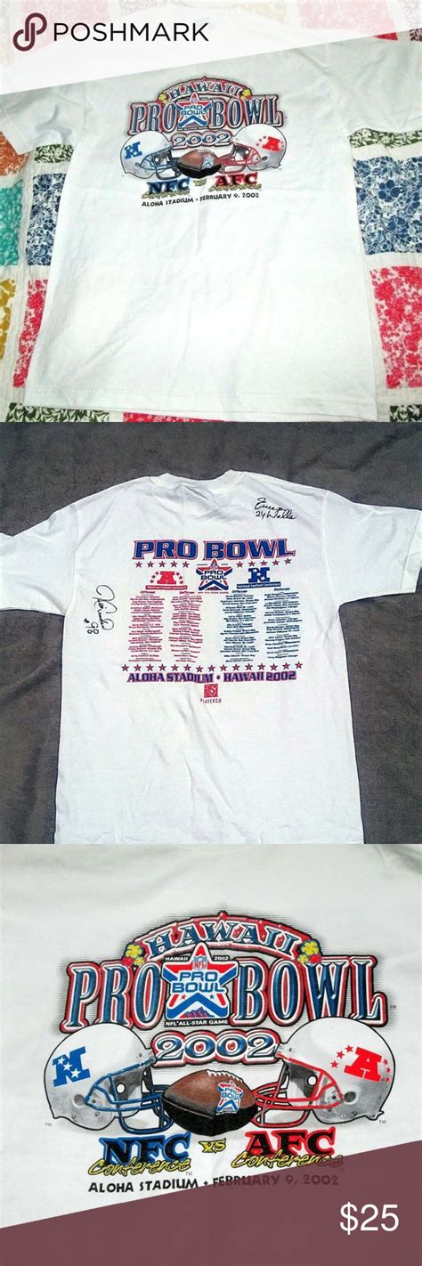 2002 Pro Bowl Shirt AUTOGRAPHED Medium 2002 NFL Pro Football Pro Bowl shirt. This shirt is in ...