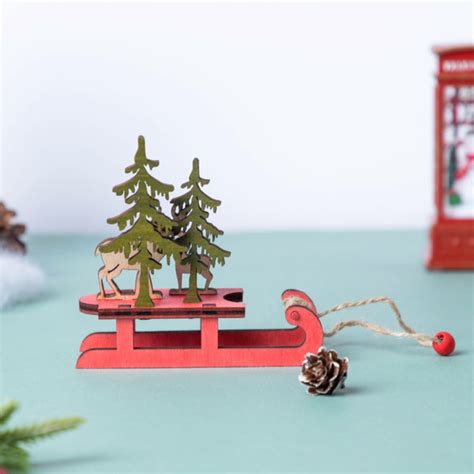 DIY Reindeer Sleigh Wooden Ornament Online - Premium Christmas Decor ...