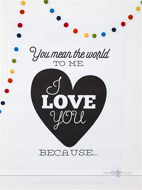 "Reasons I Love You" Posters- an Easy, Romantic Gift Idea