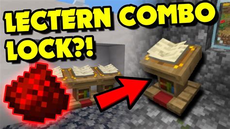 How to Make a Lectern COMBINATION LOCK in Minecraft (Minecraft Redstone ...