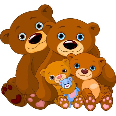 Cuddly Bear Family | Bear clipart, Teddy bear clipart, Bear cartoon